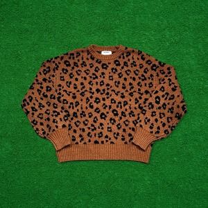 Old Navy AOP Cheetah Pattern Knit Sweater